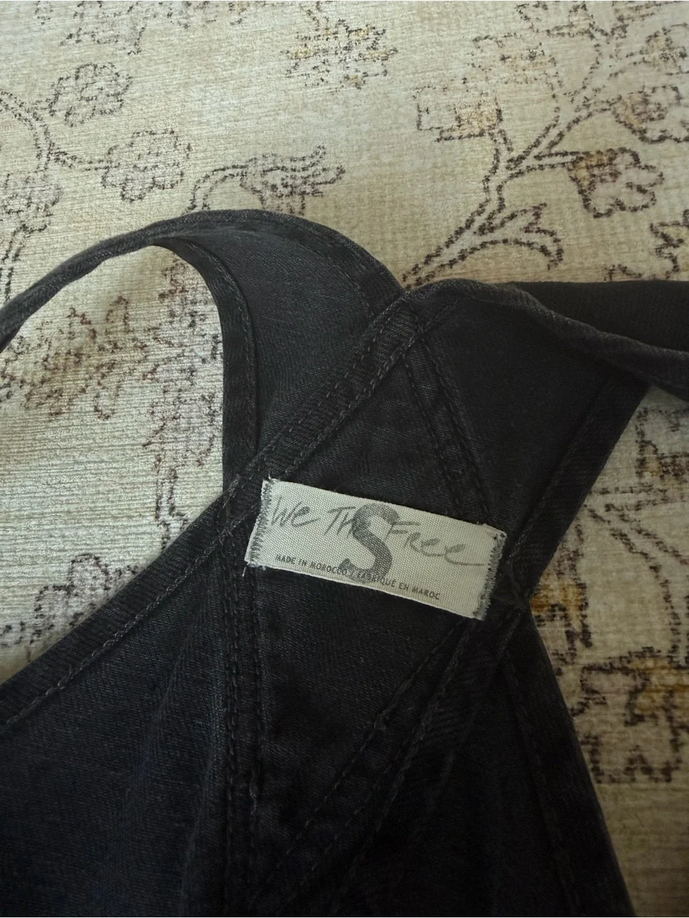 We The Free Black Short Denim Overalls - Picture 3 of 4